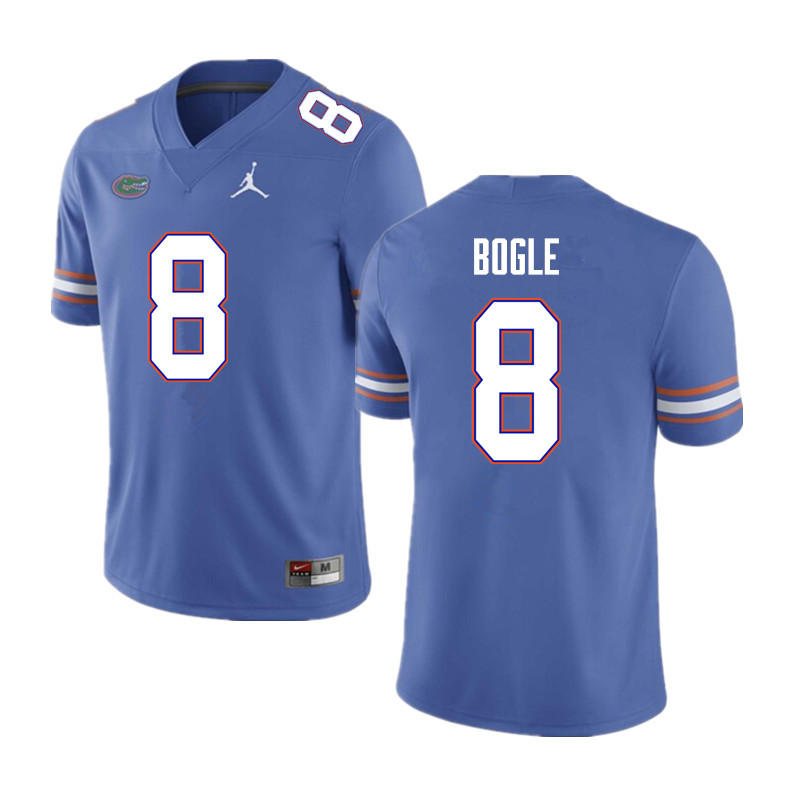 Men #8 Khris Bogle Florida Gators College Football Jerseys Sale-Blue - Click Image to Close